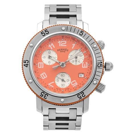 hermes clipper chronograph men& 39|Hermes clipper for sale.